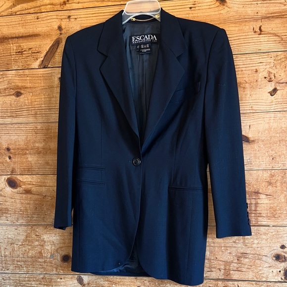 Escada Jackets & Blazers - Escada Margaretha Ley Dark Navy Blazer